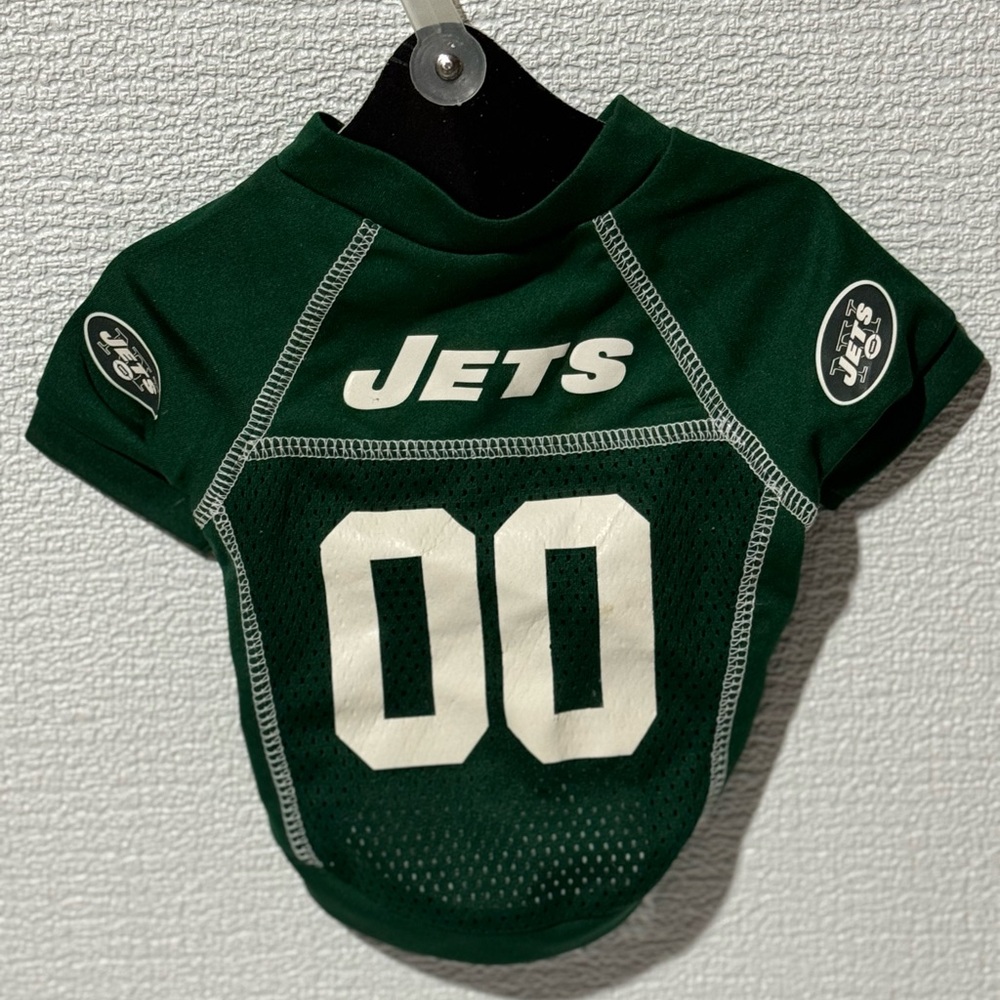 Dog XS Jets Football Green Jersey
